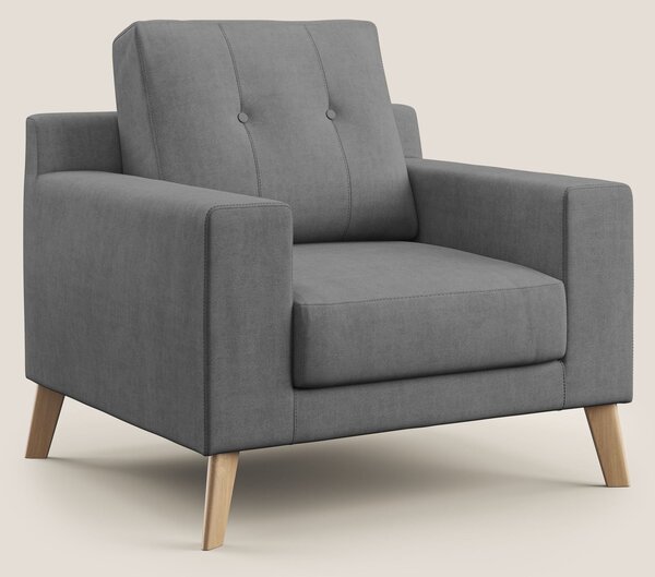 Danish poltroncina in tessuto morbido impermeabile T02 grigio