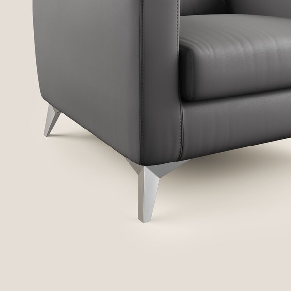 Orione Poltroncina in ecopelle moderna e impermeabile T04 antracite