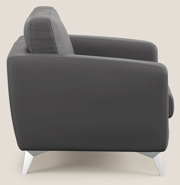 Orione Poltroncina in ecopelle moderna e impermeabile T04 antracite