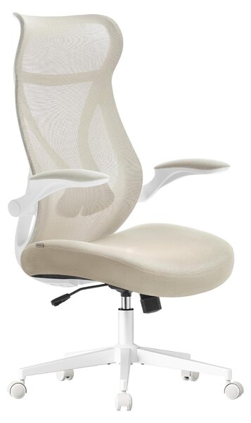 Sedia da ufficio, ergonomica, regolabile in altezza, portata massima 150 kg, colore cappuccino