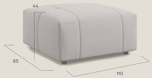 Giotto pouf in morbida microfibra effetto velluto impermeabile idrorep