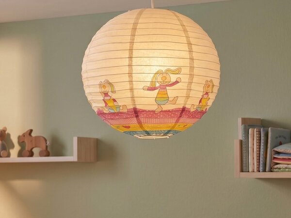 Paralume di carta colorata per la stanza dei bambini Lampada a palloncini di coniglio