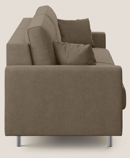 Megan divano letto matrimoniale in microfibra smacchiabile T11 marrone