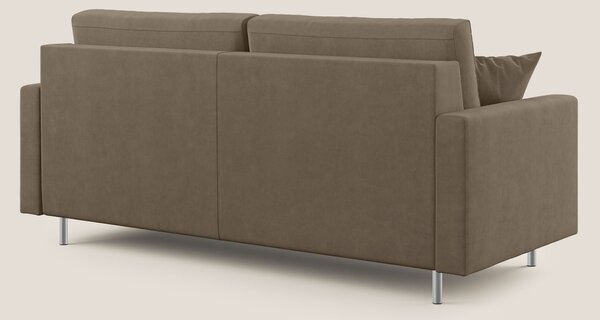 Megan divano letto matrimoniale in microfibra smacchiabile T11 marrone