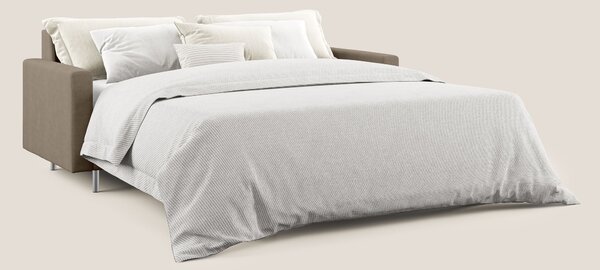Megan divano letto matrimoniale in microfibra smacchiabile T11 marrone