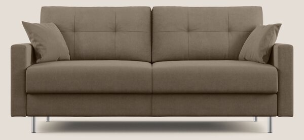 Megan divano letto matrimoniale in microfibra smacchiabile T11 marrone