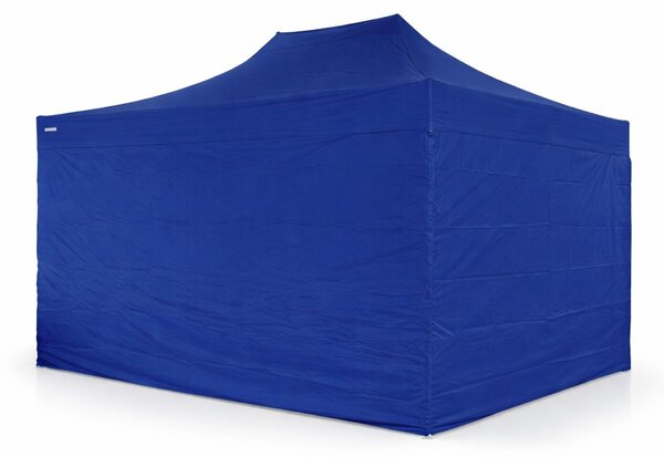 Gazebo pieghevole 3x4,5m ACCIAIO Standard con 4 pareti laterali chiuse - Blu