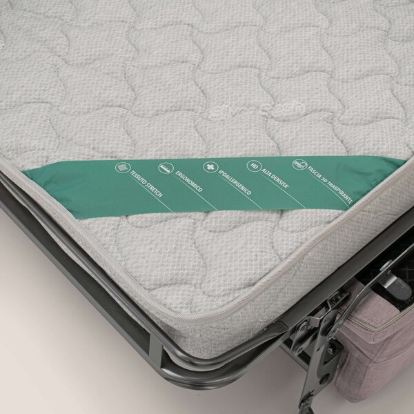 Bjorn divano letto sfoderabile con materasso H18 cm e poggiatesta recl
