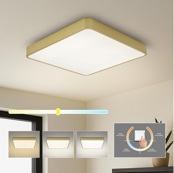 Brilagi - Plafoniera LED POOL LED/36W/230V 3000/4000/6000K 40x40 cm dorata