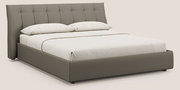 Clizia letto imbottito di design con vano contenitore in ecopelle impe
