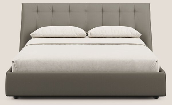 Clizia letto imbottito di design con vano contenitore in ecopelle impe