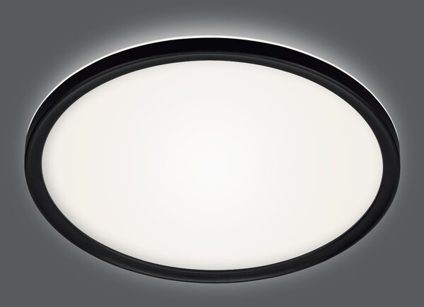 Plafoniera a LED BLULAXA, 18 W, 3000 K, 2200 lm, bianco caldo, IP20, nera
