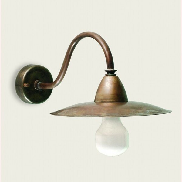 Applique esterno rustica lampadari bartalini criscu a20 e27 led ottone lampada parete - Lampadari Bartalini