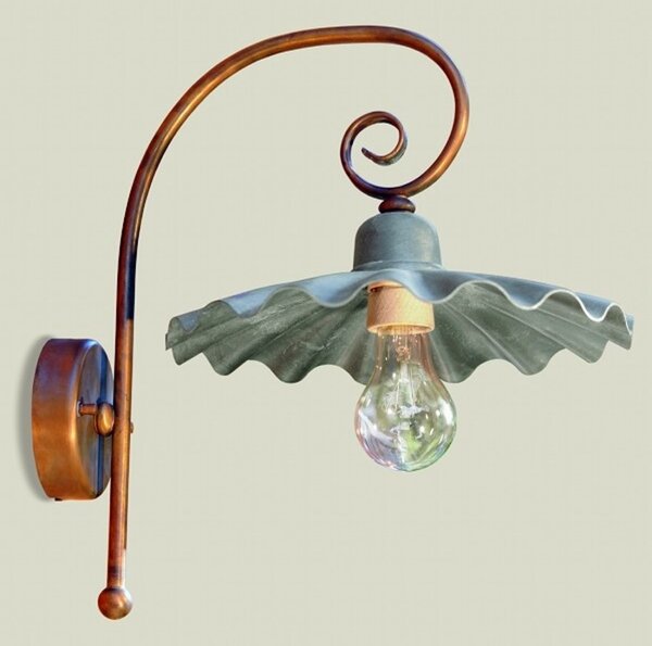Applique rustica lampadari bartalini gaia r30 e27 led metallo lampada parete - Lampadari Bartalini