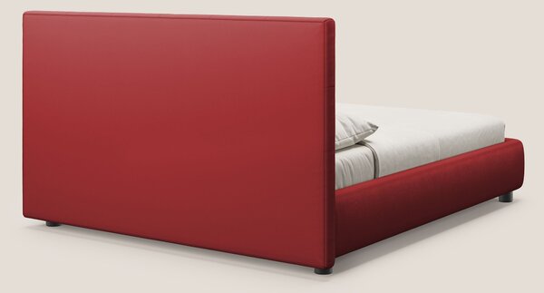 Minato letto imbottito contenitore con testata trapuntata in ecopelle