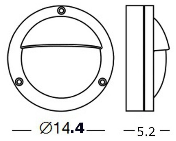 Applique esterno rustico lampadari bartalini sol 4 ov 830 ao gx53 led ottone lampada parete - Lampadari Bartalini