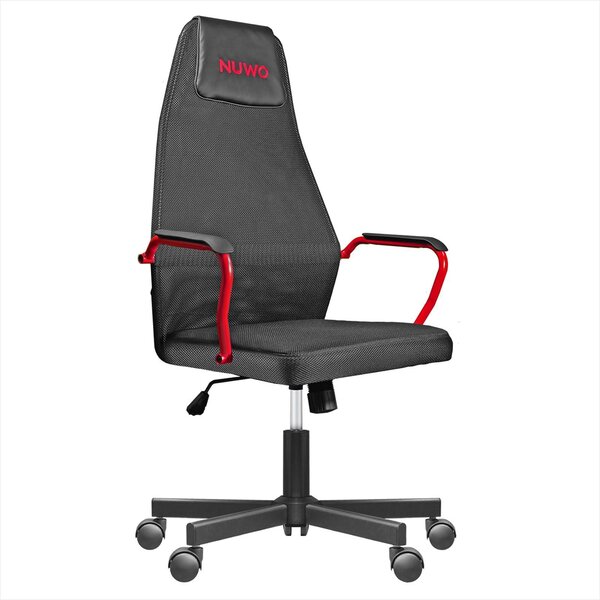 Sedia da gaming, ergonomica, regolabile in altezza, colore rosso, capacità massima di 110 kg