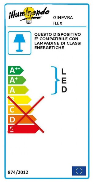 Abat-jour morsetto illuminando ginevra flexi gu10 led 7w metallo cromo moderno orientabile interno - Illuminando