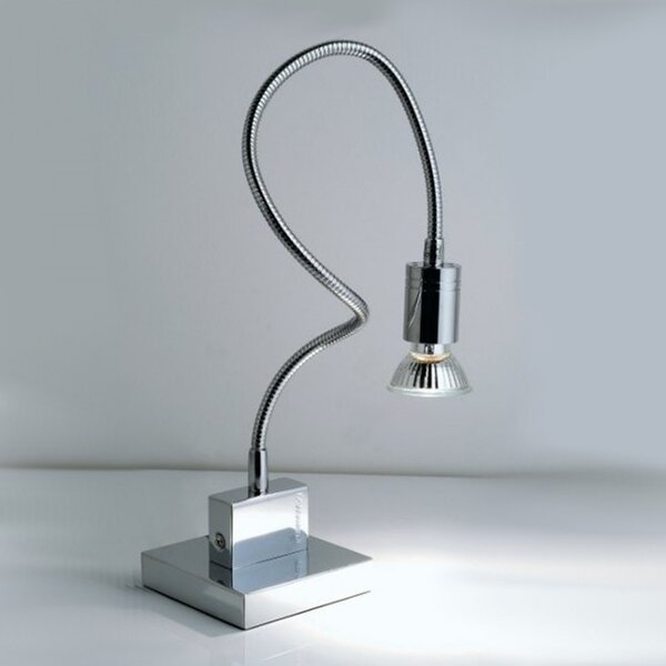 Abat-jour illuminando ginevra flexi gu10 led 7w 3000°k lampada tavolo moderna flessibile orientabile interno - Illuminando