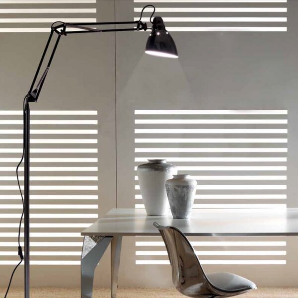 Piantana illuminando jazz te bk e27 led tecnica orientabile moderna - Illuminando