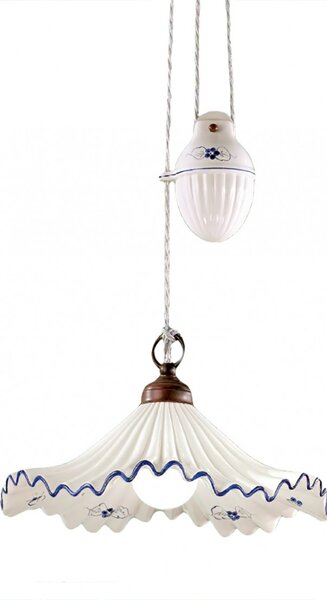 Lampadario classico due p illuminazione anna sg cp e27 led metallo ceramica saliscendi - Due P Illuminazione