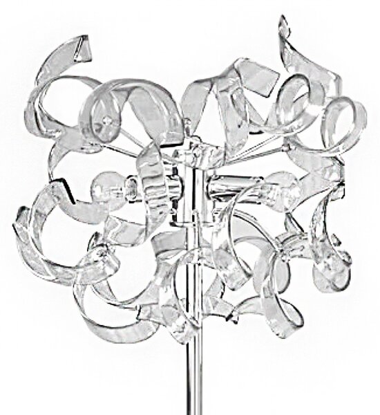 Piantana moderna padana lampadari trudy 273 pt3 e14 led vetro metallo lampada terra - Padana Lampadari