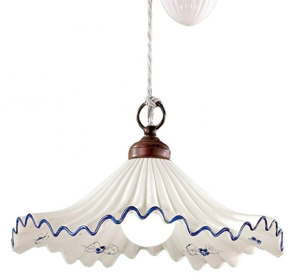 Lampadario classico due p illuminazione anna sg cp e27 led metallo ceramica saliscendi - Due P Illuminazione
