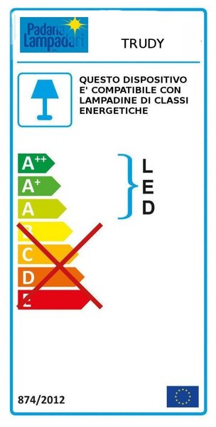 Lampadario moderno padana lampadari trudy sm e14 led vetro sospensione - Padana Lampadari