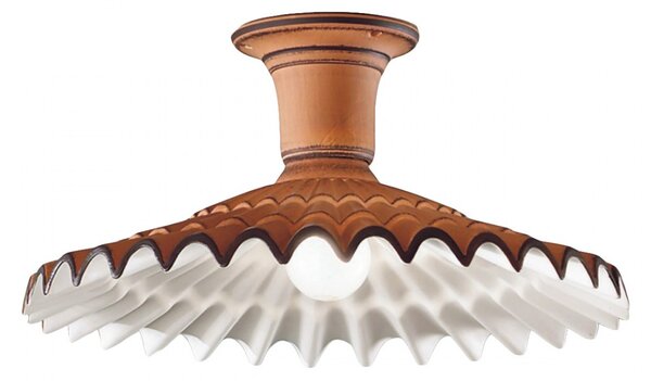 Plafoniera rustica due p illuminazione vania pl e27 led ceramica lampada soffitto - Due P Illuminazione