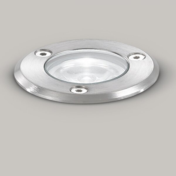 Faretto incasso acciaio gea led shally ges220c 3000k ip67 modulo led 1w incasso terra tondo calpestabile esterno - Gea Led