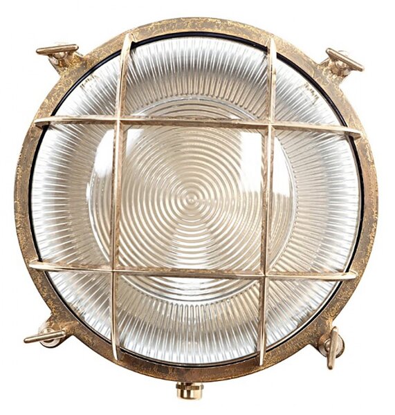 Applique esterno rustico lampadari bartalini gabbietta 896 898 ao e27 led ottone vetro lampada parete soffitto - Lampadari Bartalini