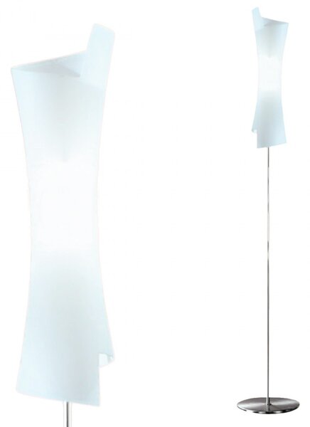 Piantana moderna due p illuminazione 2414 p e27 led dimmerabile metallo vetro lampada terra - Due P Illuminazione