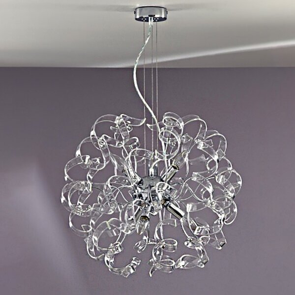 Lampadario moderno padana lampadari trudy sm e14 led vetro sospensione - Padana Lampadari