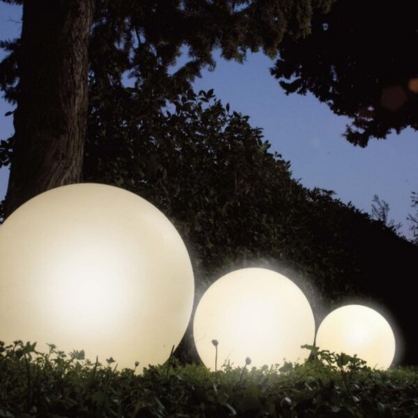 Lampada terra pan international sphere est505 est506 est507 e27 led sfera termoplastico - Pan International