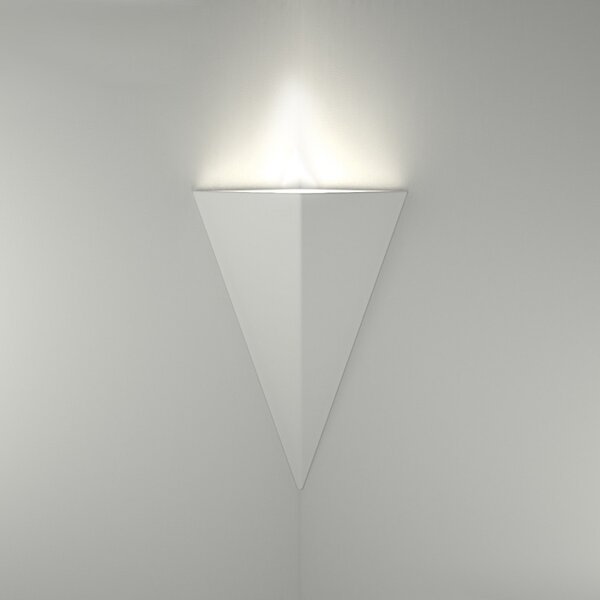 Applique angolo gesso belfiore 9010 emphis 2396.44 e27 led lampada parete angolo interno ip20 - Belfiore - 9010