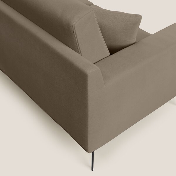Prestige divano moderno in microfibra smacchiabile T11 marrone