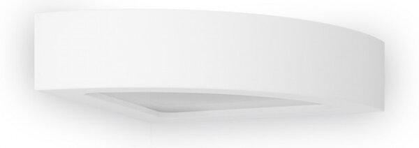 Applique angolo gesso belfiore 9010 erida angle 8056.42 e27 led biemissione lampada parete - Belfiore - 9010