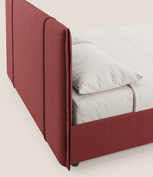 Alicia letto imbottito con vano contenitore in tessuto impermeabile T1