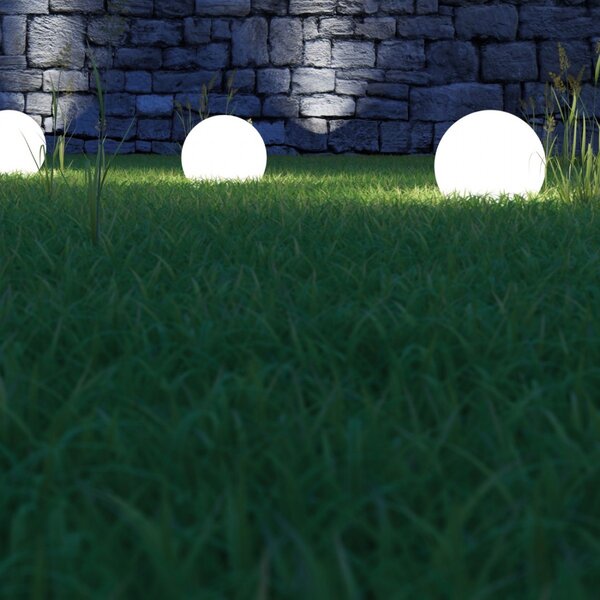 Lampada terra pan international sphere est505 est506 est507 e27 led sfera termoplastico - Pan International