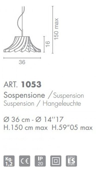 Lampadario moderno selene illuminazione panama 1053 011 e27 led metallo sospensione - Selene Illuminazione