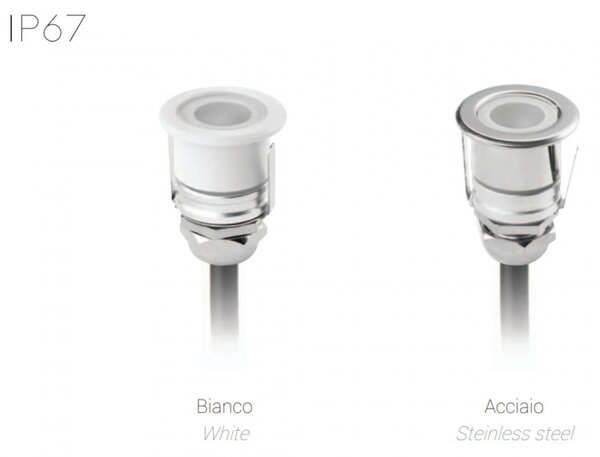 Faretto incasso led moderno pan international microled ip67 tondo cartongesso muratura esterno - Pan International