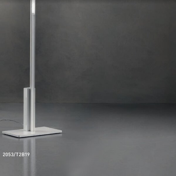 Piantana moderna fratelli braga traccia 2053 t2 b19 10 led dimmerabile metallo metacrilato - Fratelli Braga