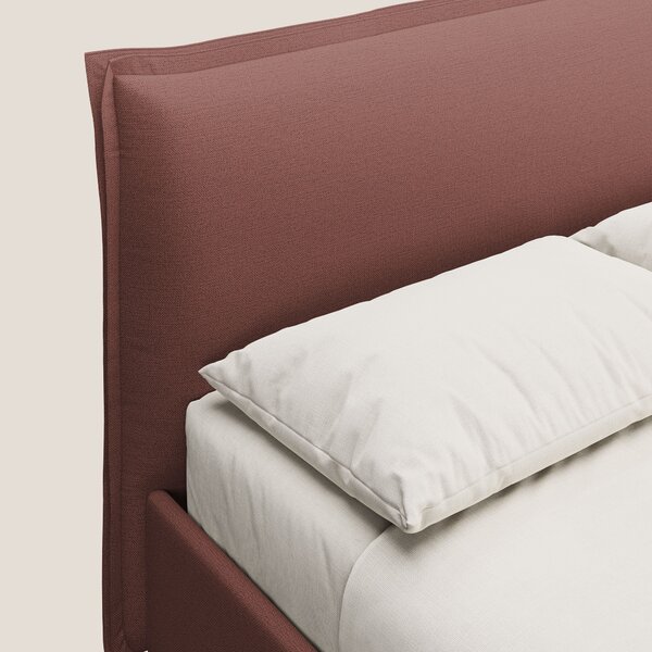 Hans letto contenitore imbottito minimal in tessuto simil cotone imper