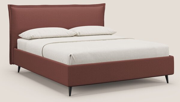 Hans letto contenitore imbottito minimal in tessuto simil cotone imper