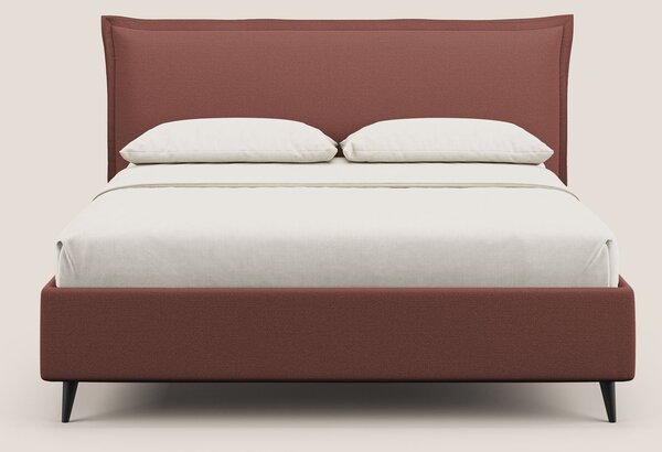 Hans letto contenitore imbottito minimal in tessuto simil cotone imper