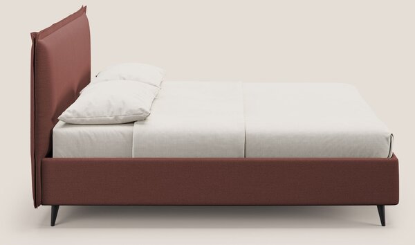 Hans letto contenitore imbottito minimal in tessuto simil cotone imper
