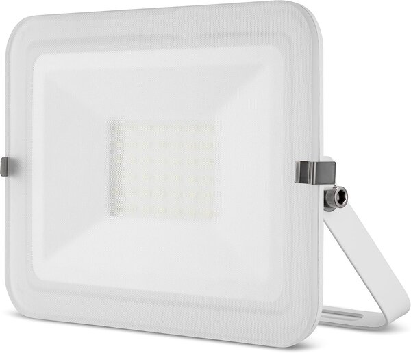 Proiettore a LED da 30 Watt e 2700 lumen, bianco, IP65, illuminazione per cortili