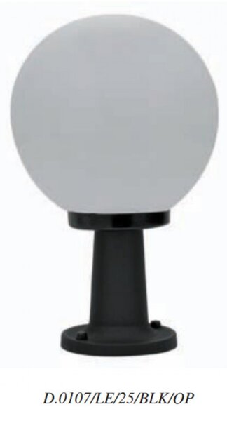 Lampioncino moderno lampadari bartalini d.0107 le 25 blk op db.0618 e27 led resina pmma lampada terra - Lampadari Bartalini Esterno