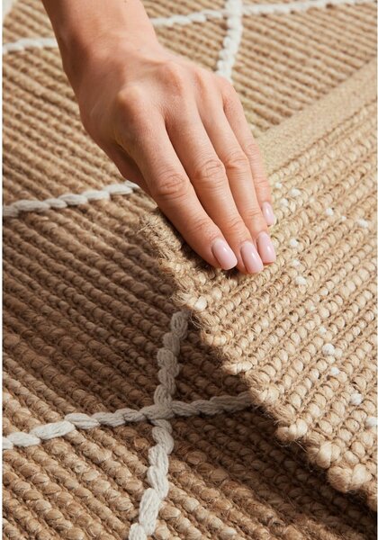 Passatoia di colore naturale in iuta tessuta a mano 80x200 cm Kunu – Hanse Home