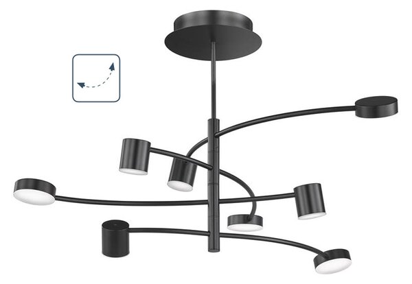 Lampada da soffitto a LED, metallo, 8 fiamme, LxL 100cm, WARIS
